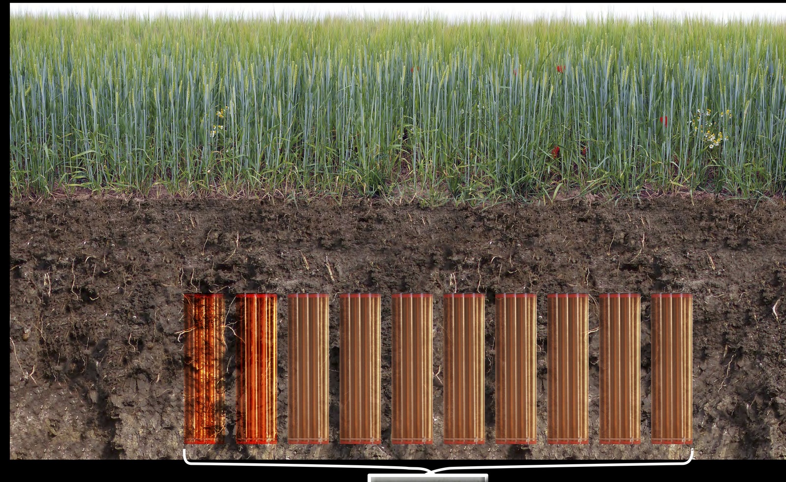 Volodymyr Lietunov — underground power plant with buried radiofrequency collector solenoid modules beneath a crop field, atmospheric electricity